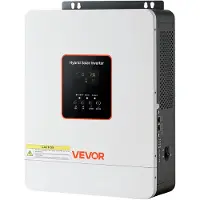 Vevor 3000W hybrid solcelleomformer, 24V DC til 230V AC, ren sinusbølge-omformerlader, innebygd 80A MPPT solcellekontroller, kompatibel med blysyrelitiumbatteri, for hjem, campingvogn, off-grid