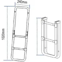 Lalizas Aluminium Sammenleggbar Stige