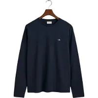 Gant for man. 2004049 Shield long sleeve t-shirt navy (L), Casual, Cotton