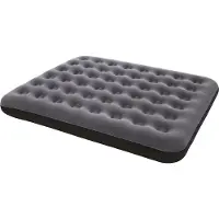 Camping Check Luftmadrass - Double - 203x152x22 cm - Grå/Svart - - OneSize - Madrass