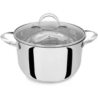 Maestro MR-3519-24 stålgryte med lokk for induksjon og gass 24 cm 5,8 L