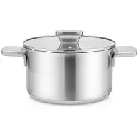 Maestro stålgryte med lokk til induksjon/gass 18 cm 2,5 l MR-3521-18