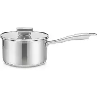 Maestro runddel i stål med lokk for induksjon/gass 16 cm 1,7 L MR-3521-16S