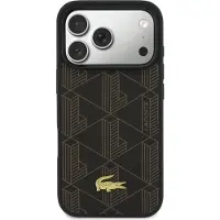 Lacoste iPhone 17 Pro PVC Blend MagSafe-deksel og magnetisk kortholder - brun