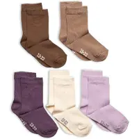 Minymo Sokker - 5-pack - Multi - Veldig Grape - - 27/30 - Sokker