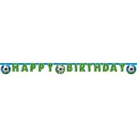 Decorata Party Happy Bursdag Banner - Fotball Fan - - OneSize - Flaggbanner