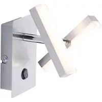 JUST LIGHT Kantformet LED-vegglampe Rico, to-armet