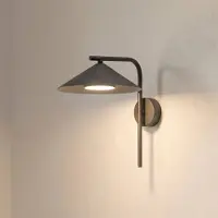 TK Lighting Vegglampe Lume, brun, metall, høyde 30,5 cm