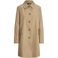 Ralph Lauren for woman. 297967121002 Beige cotton-blend tartan coat (XXL), Casual