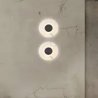 VIOKEF LED-vegglampe Allison, jern/hvit, Ø 30 cm, metall
