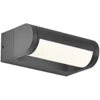 VIOKEF Utendørs LED-vegglampe, Randal, mørkegrå, bredde 17 cm, metall