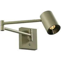 VIOKEF LED-vegglampe Melina, olivengrønn, utstikk 55 cm, metall, dimbar