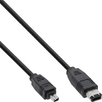 Intos VMC-IL4615 - Datakabel - Firewire IEEE1394 (i.LINK) - 4 pin FireWire hann til 6 pin FireWire hann - 1.5 m - grå - for Handycam DCR-TRV33, TRV3...
