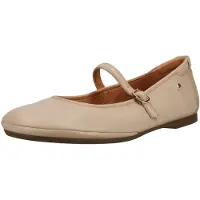Pikolinos for woman. W2S-2631CO Carmona beige leather ballerina pumps (39), Flat, Buckle, Casual