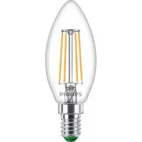 Philips LED-pære E14 B35 2,3W 485lm 2700K filament 3-pak