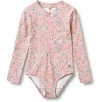 Wheat Badedrakt Margot Pink Heart Flowers (80 / 1 år)