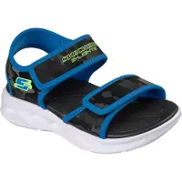 SKECHERS Sandaler m. Lys - Sola - Camo Lyse farger - Svart/Blå - - 29 - Blinkende sko