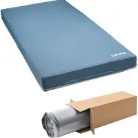 Vevor Sykehusmadrass, 159 kg belastning, trykkfordelende langtidspleie Medisinsk dobbeltlags skummadrass, vanntett for behandling av liggesår Sykehjem og hjemmesykepleie, 914 x 2030 x 153 mm