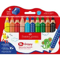 Faber Castell Colour pencil Grip set 10 with sharpener