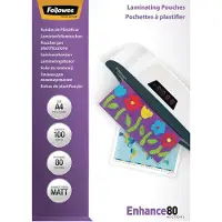 Fellowes Lamineringslommer A4 80 mic. 100/fp, Matt
