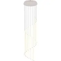 TRIO LED-hengelampe Baxter, lysegrå, Ø 37 cm, metall CCT dimbar