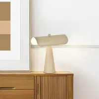 Corep Bordlampe Billie, matt elfenbensfarget, 30 cm, metall