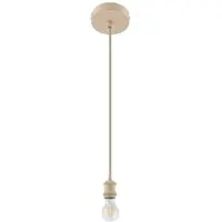 LINDBY pendellampe Hattie, fatning E27, beige, Ø 5 cm