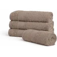 Borg Living Egyptisk bomullshåndkle - 100% egyptisk bomull - Gjestehåndkle 40x60 cm - Orkidé - Sand