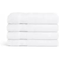 Borg Bambushåndkle - 50x100 cm - Bambus/bomullsfrotté - Hvit