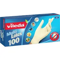 Vileda Multi Latex 100, Éngangshansker, Beige, M/L, 100 stykker, 100 stykker, CE, WEEE