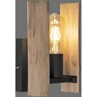 JUST LIGHT Vegglampe i tømmer laget av tre