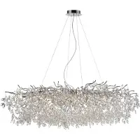 Paul Neuhaus lysekrone Ricicle, krom, lengde 150 cm