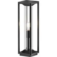 Maytoni sokkellampe Cell, grafitt, aluminium, høyde 50 cm, IP54