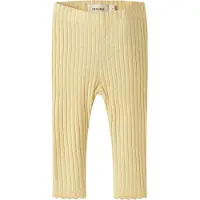 Lil´ Atelier Lil' Atelier Leggings - Rib - NbfHaldis - Sollys m. Hullmønster - - 68 - Leggings