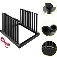 Vevor frontrutestativ 9-liters, frontrutestativ i stål, frontrutestativ til glass 24-tommers høyde, frontrutestativ for lastebil med PVC-pute og skumpolstring, glassstativ for lastebil, for glasstrans