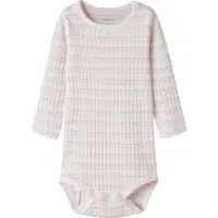 Name it Body I/e - Rib - NbfHutla - Vugge Rosa - - 56 - Langermet Body