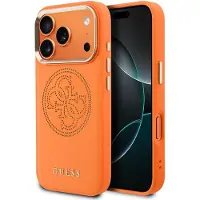 GUESS iPhone 17 Pro Perforated 4G Logo-deksel - MagSafe-kompatibelt - oransje