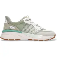 Hispanitas for woman. SHV264501 Off-white Loto slippers (41), Leather, Flat, Laces, Casual, Green