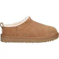 Ugg for woman. 1173891 Classic Micro brown ankle boots (40), Leather, Flat, None, Casual