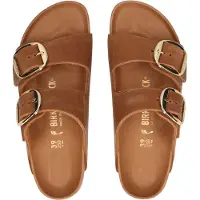 Birkenstock Arizona Big Buckle Natural Leather Oiled Narrow Sandaler