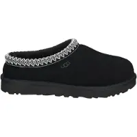 Ugg for woman. 1174470 Black leather Tasman II slippers (36), Flat, Suede, None, Homewear