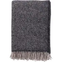Klippan Yllefabrik Ullpledd - 130x200 cm - 100 % lammeull - Stella Coke Grey