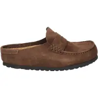 Birkenstock for woman. 1031701 Naples Wrapped Leather Loafers (Narrow Fit) brown (39), Flat, Suede, None, Casual
