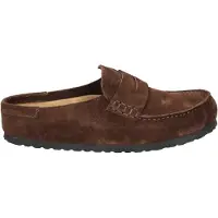 Birkenstock for woman. 1031701 Naples Wrapped Leather Loafers (Narrow Fit) brown (42), Flat, Suede, None, Casual
