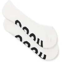 HUGO for woman. 50549269 Set of 2 Pairs of White Logo Socks (41-42), Homewear, Cotton