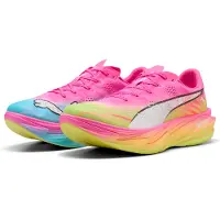 Puma Deviate NITRO Elite 4 Showtime Running Shoes Men, Fitness, Poison Pink/Yellow Alert/Bright Aqua, 40