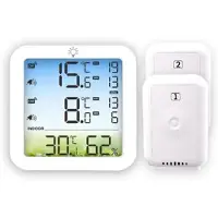 Mtp Products TS-8082 trådløst termometer og hygrometer med to kanaler for kjølerom