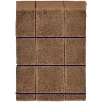 Södahl Økologisk håndkle - 100% økologisk bomull - Badehåndkle 70x140 cm - Vista - Brun rutet
