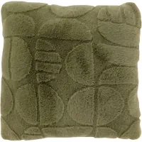 Borg Living Pyntepute - 45x45 cm - Fake fur - Vintergrønn