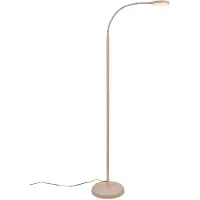 Briloner LED-gulvlampe Megg, beige, metall, 3000 K, berøringsdimmer